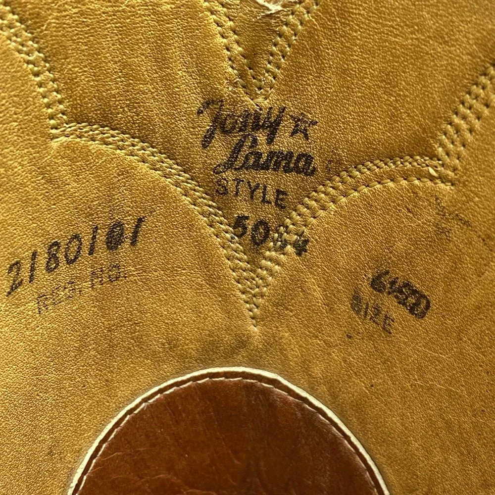 Tony Lama Vintage Women's Size 6.5D Brown Cognac Western Boot Cowgirl